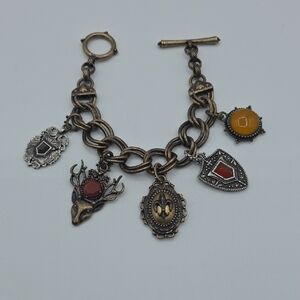 Lucky Brand Multi-Charm Bracelet Brass and Silver
